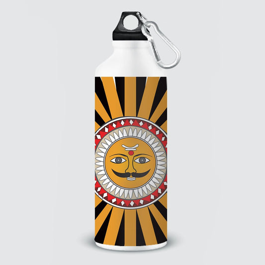 Madhubani Sun Sipper Bottle - Purple Ray Art & Design