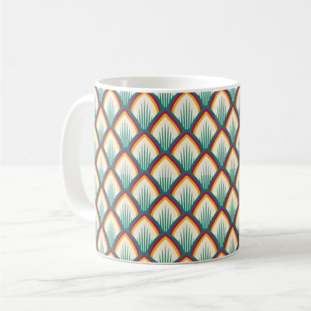 Pichwai diamond pattern coffee mug