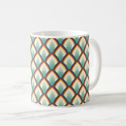 Pichwai diamond pattern coffee mug