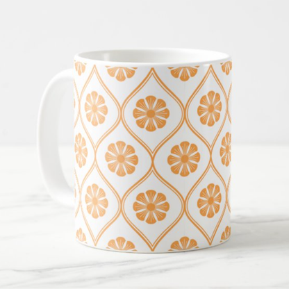 Pichwai sunflower pattern coffee mug