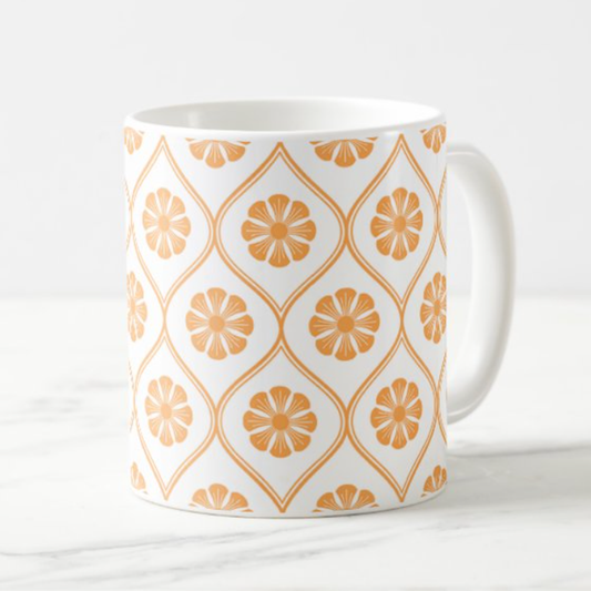 Pichwai sunflower pattern coffee mug