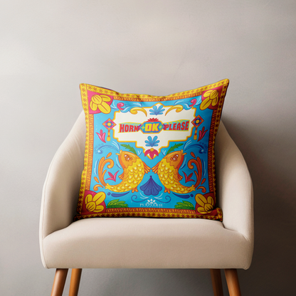 Indian Truck Art Cushion Cover