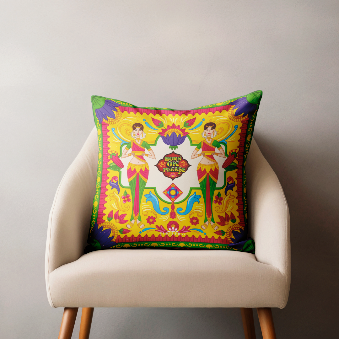 Indian Truck Art Cushion Cover