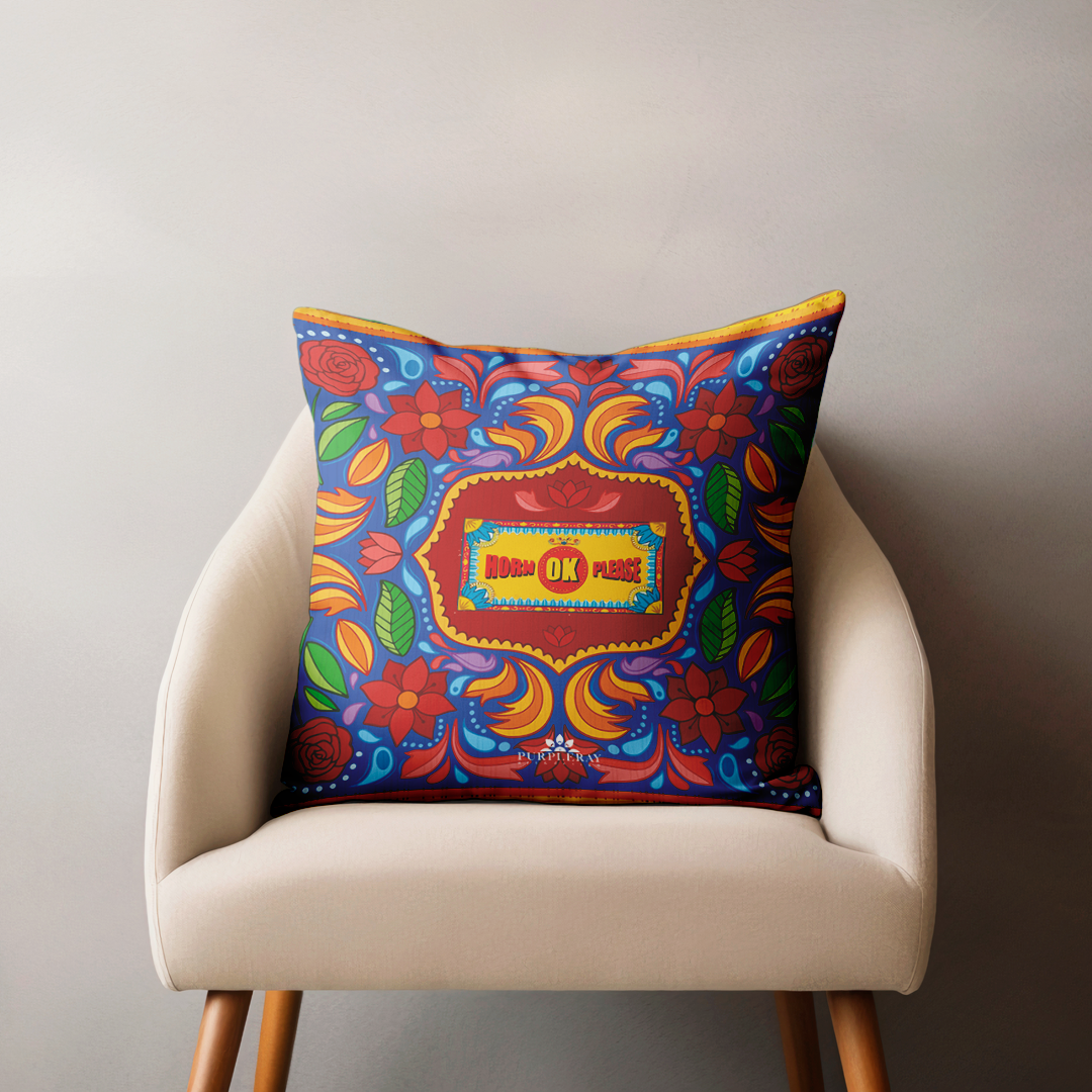 Cushion Cover - Indian Truck Art