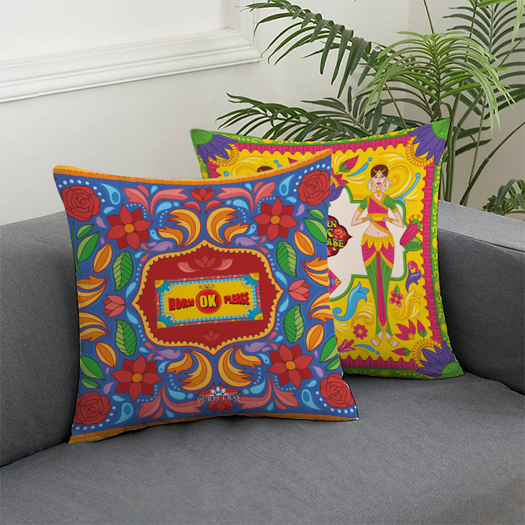 Indian Truck Art Cushion Cover