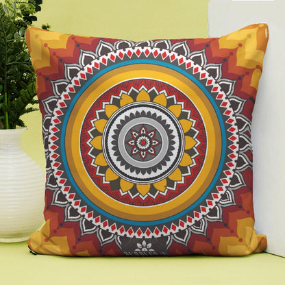 Colorful Mandala Pillow - Purple Ray Art & Design