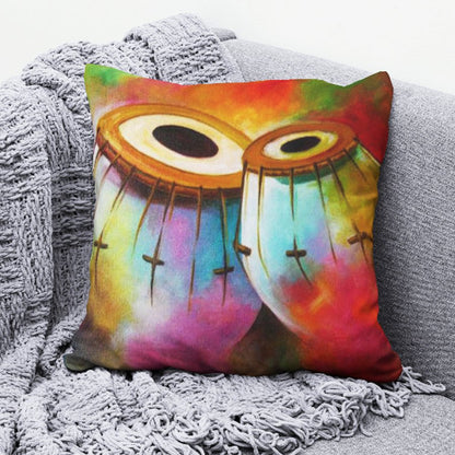 Tabla - Cushion Cover - Purple Ray Art & Design